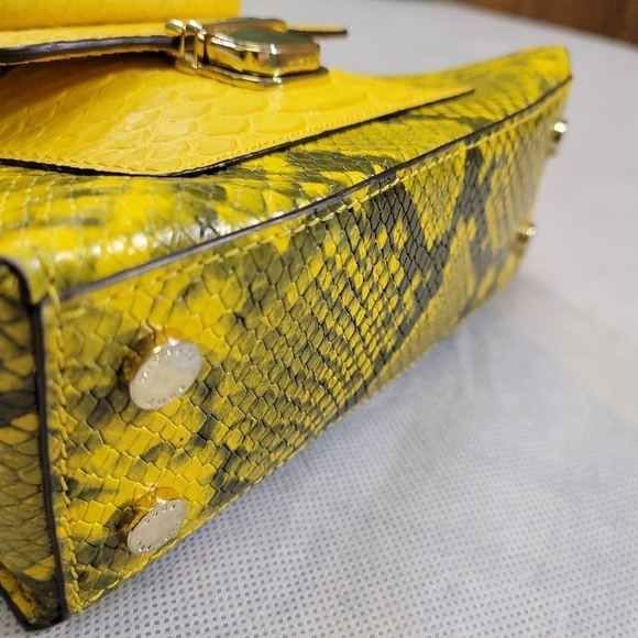 MICHAEL MICHAEL KORS EMBOSSED LEATHER BRIDGETTE NORTH SOUTHMESSENGER BAG - Picture 8 of 11